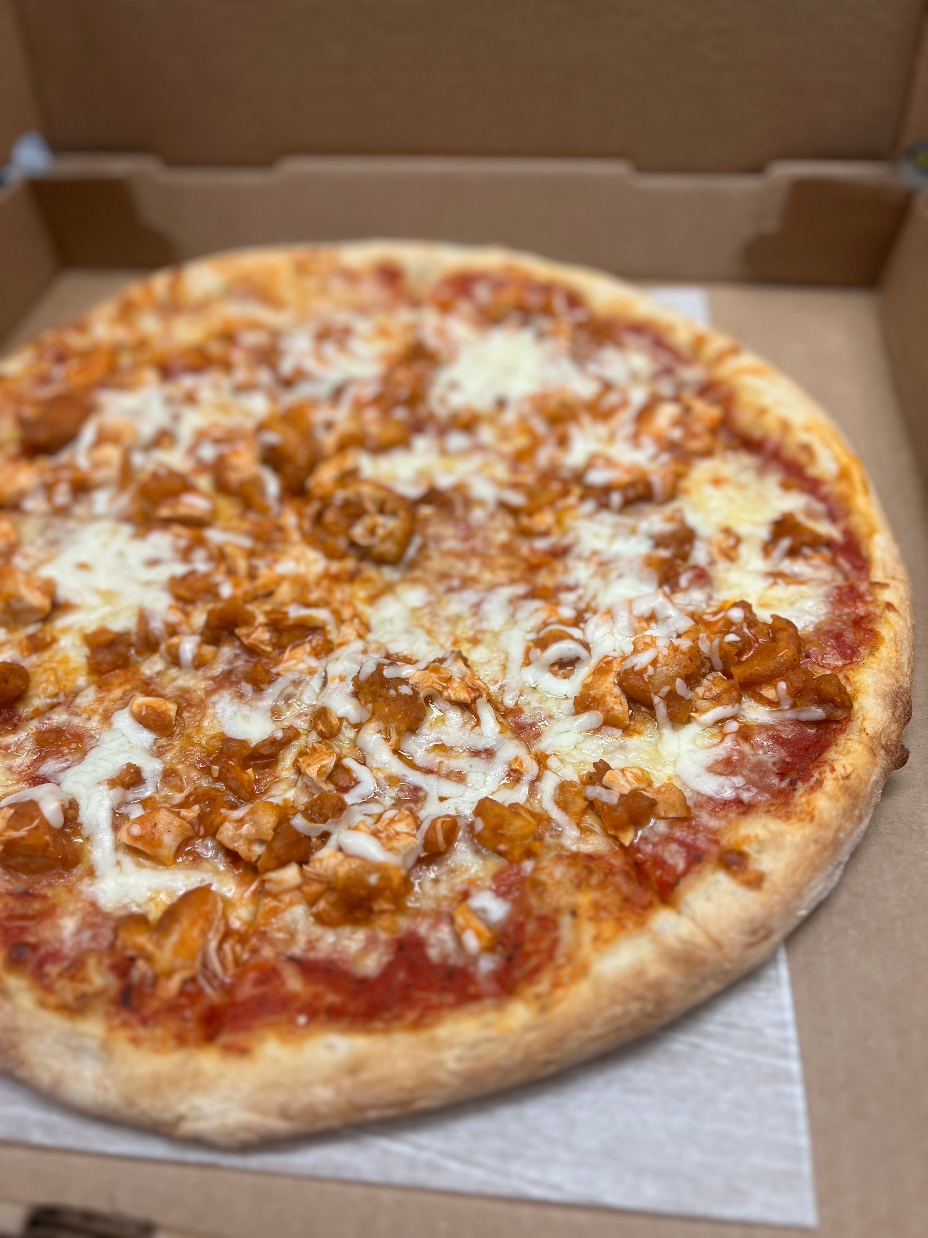 Buffalo chicken pizza.