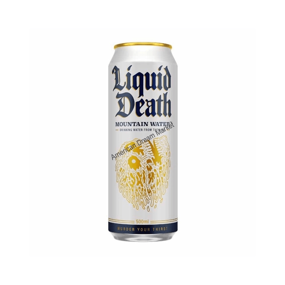 Liquid Death Still Mountain Water.