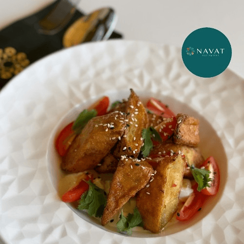 Eggplant with Stracciatella / Баклажаны C Сыром Страчателла.