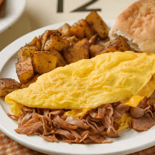 Bacon Cheeseburger Omelet.