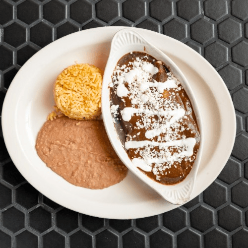 Enchiladas De Mole Plate.