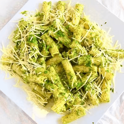 Pasta with Pesto Sauce Tray.