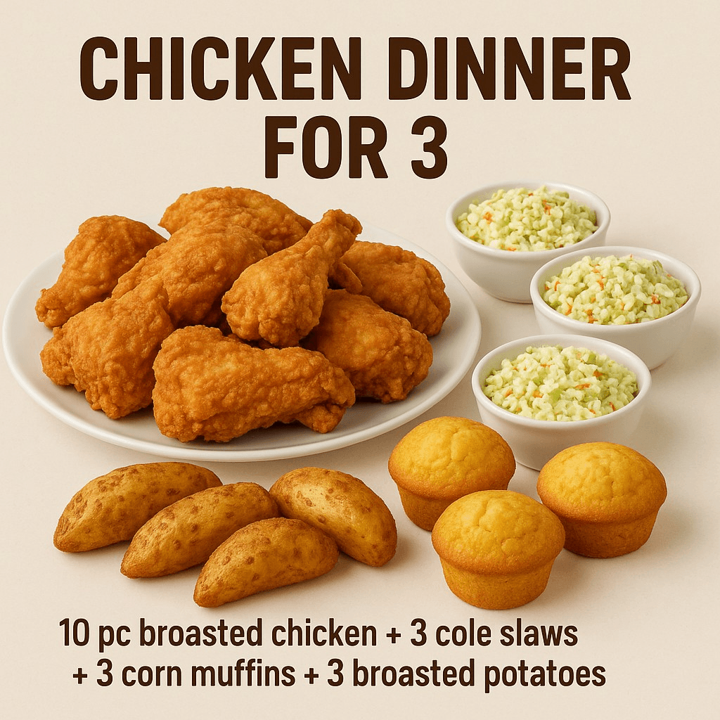Chicken Dinner for 3.