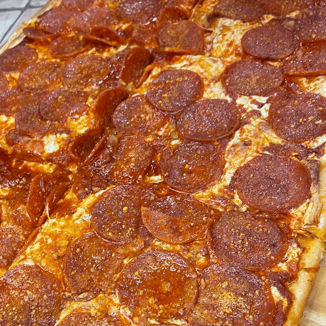 Hot Honey Pepperoni Square Slice.