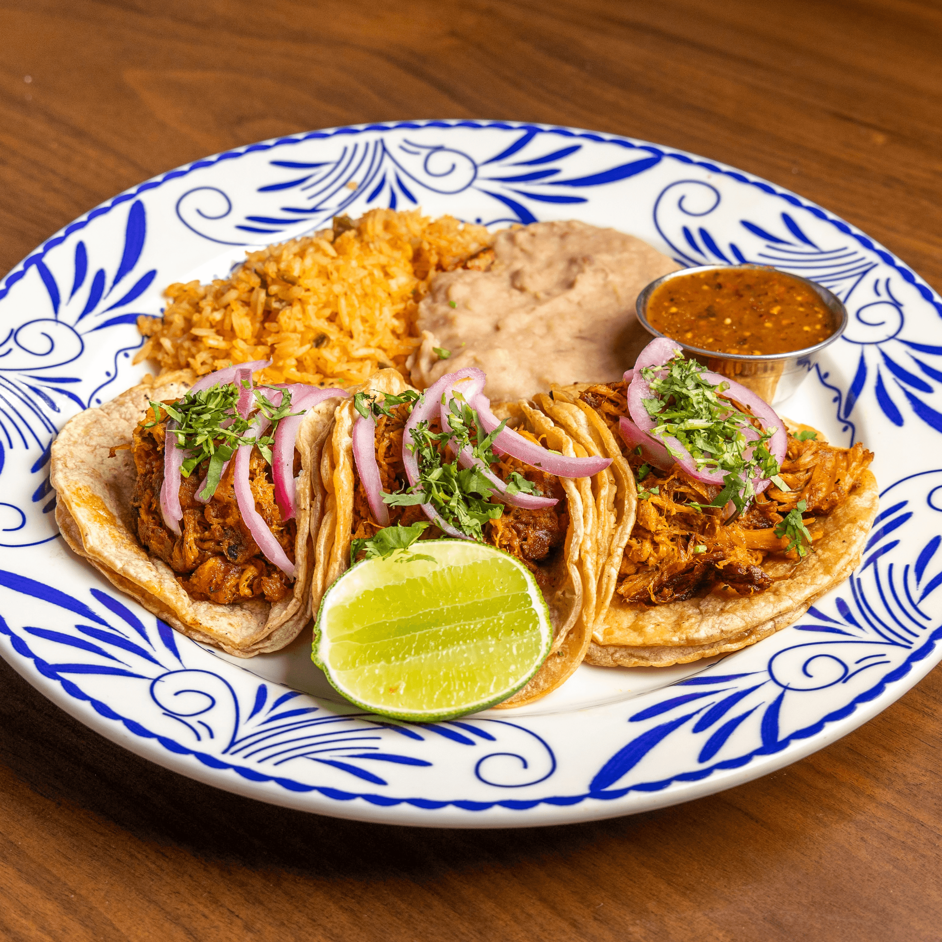 Cochinita Taco Platter.