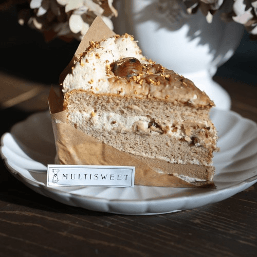 Black Tea Mont Blanc Slice (红茶栗子蒙布朗切块).