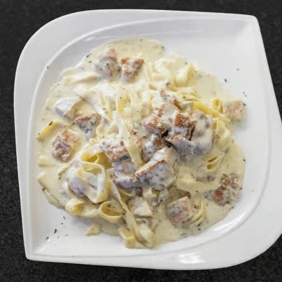 Fettuccine Alfredo with Chicken.