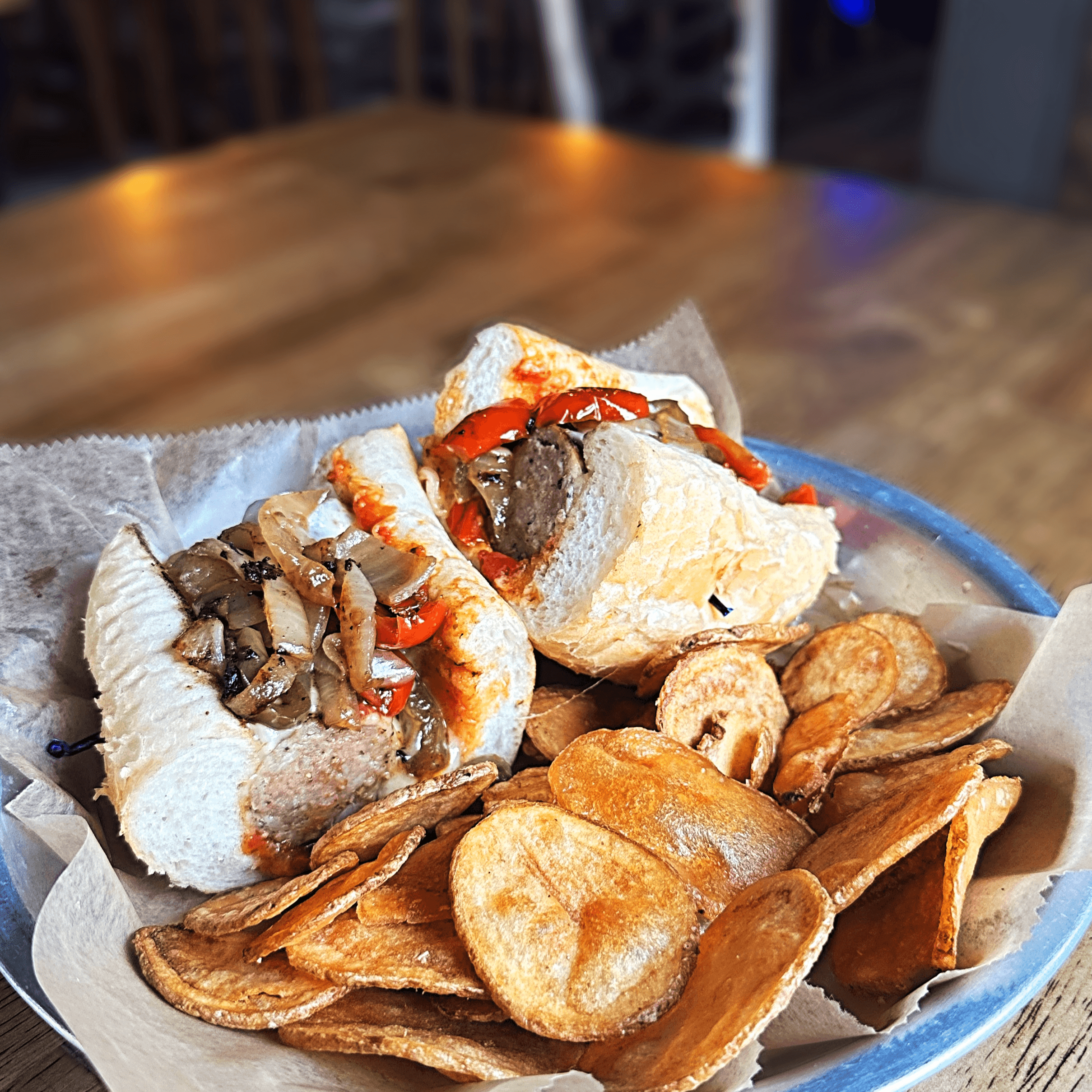 Sausage & Peppers Sandwich.