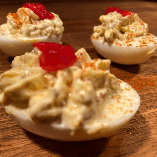 Country Deviled Eggs.