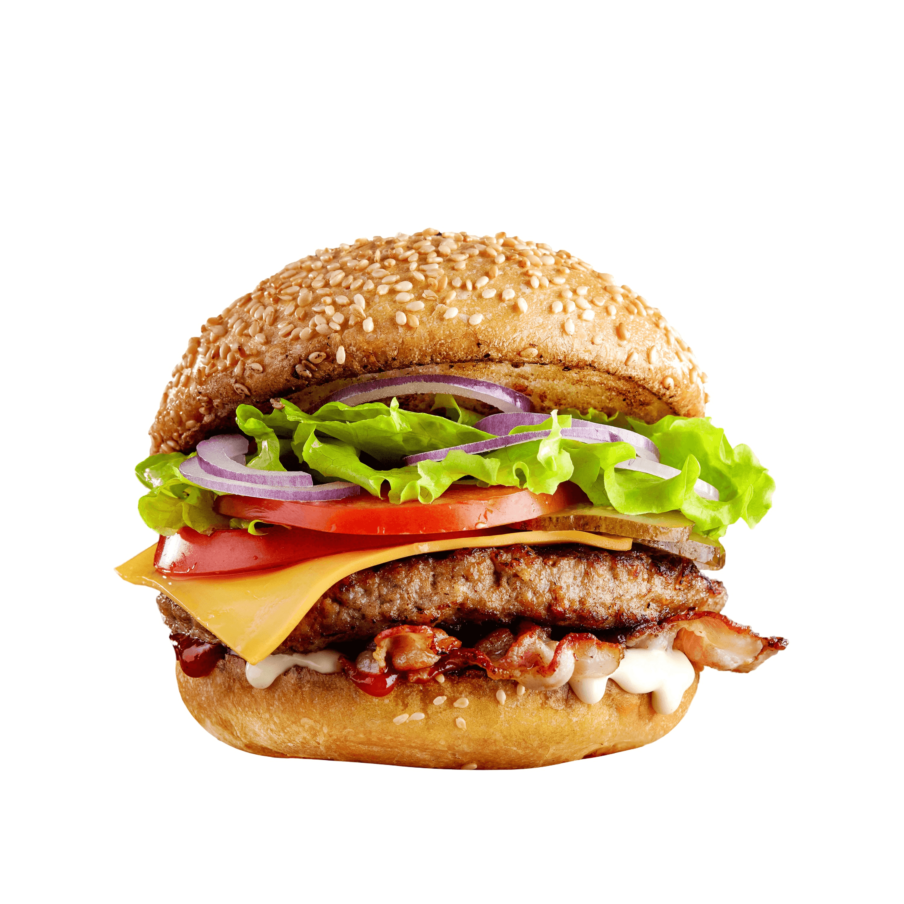 Mushroom Swiss Classic Burger.