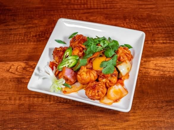 Chili Fried Chicken Momo.