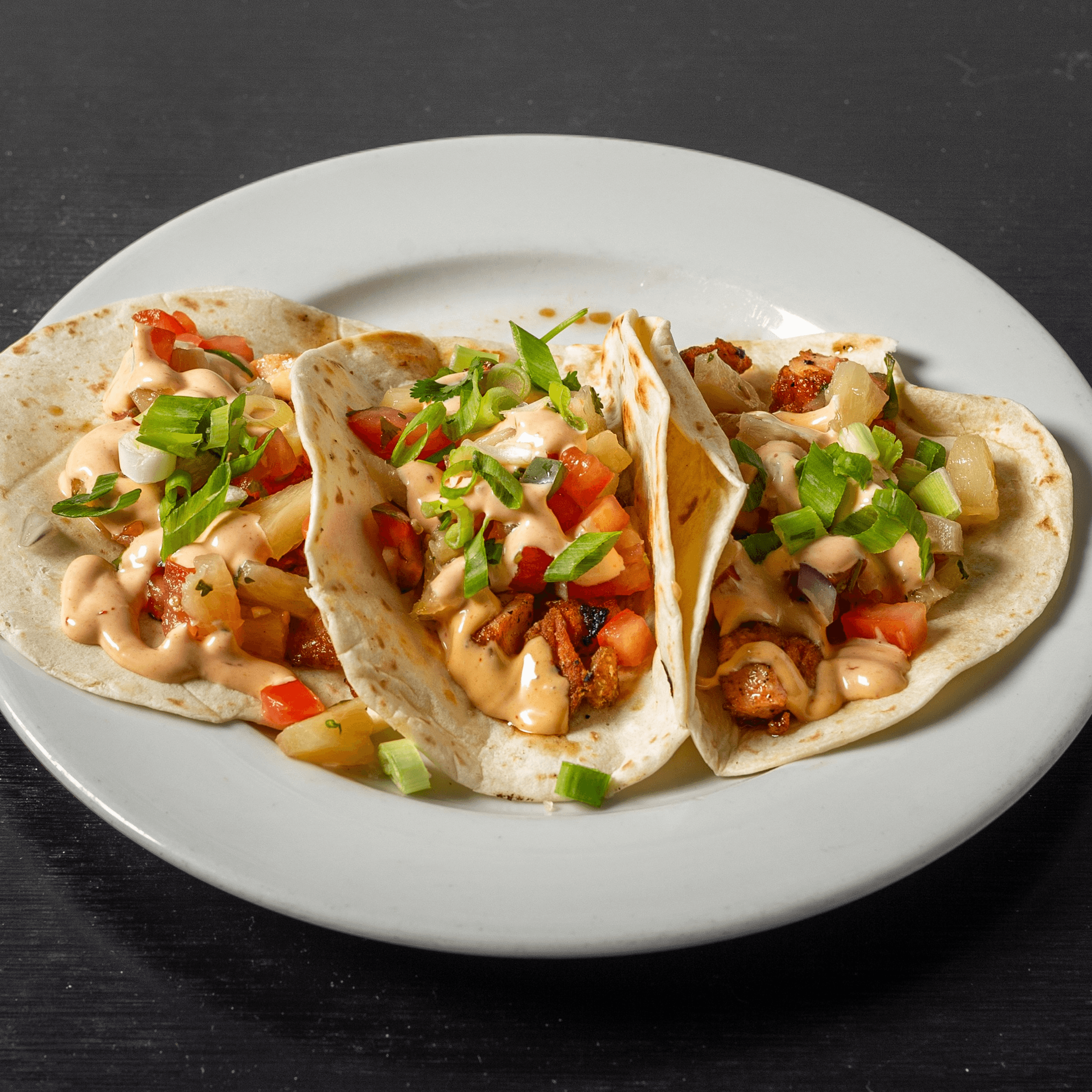 Blackened Salmon Tacos.