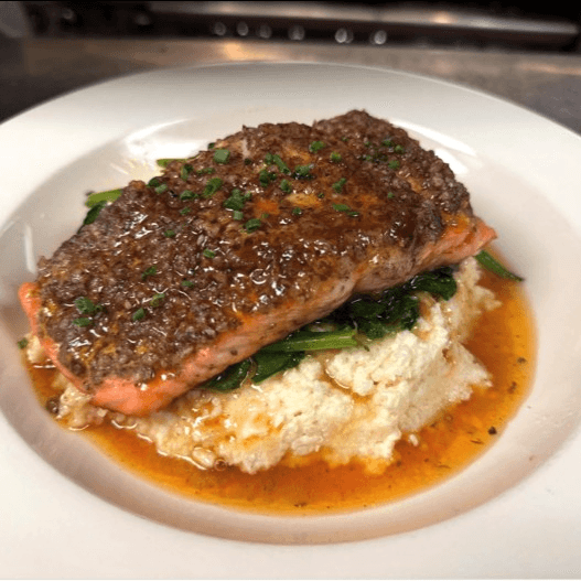 Pecan Crusted Salmon.