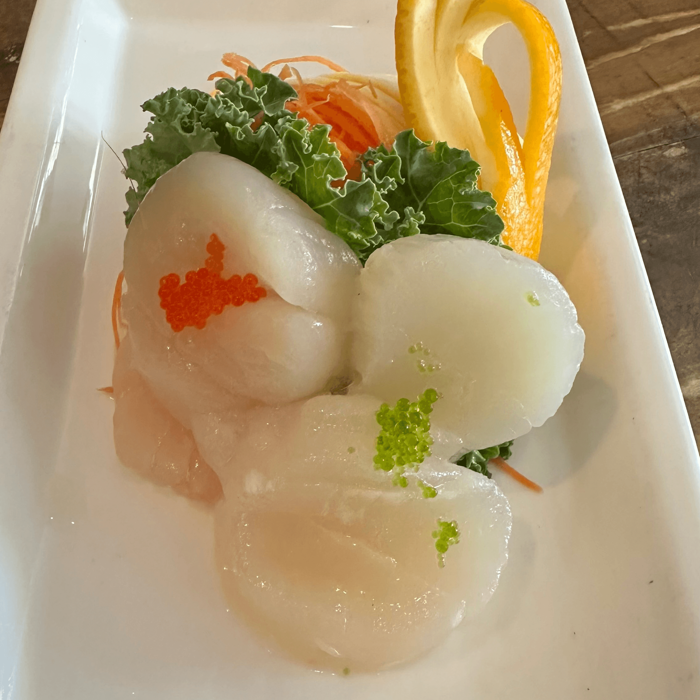 Scallop Sashimi.