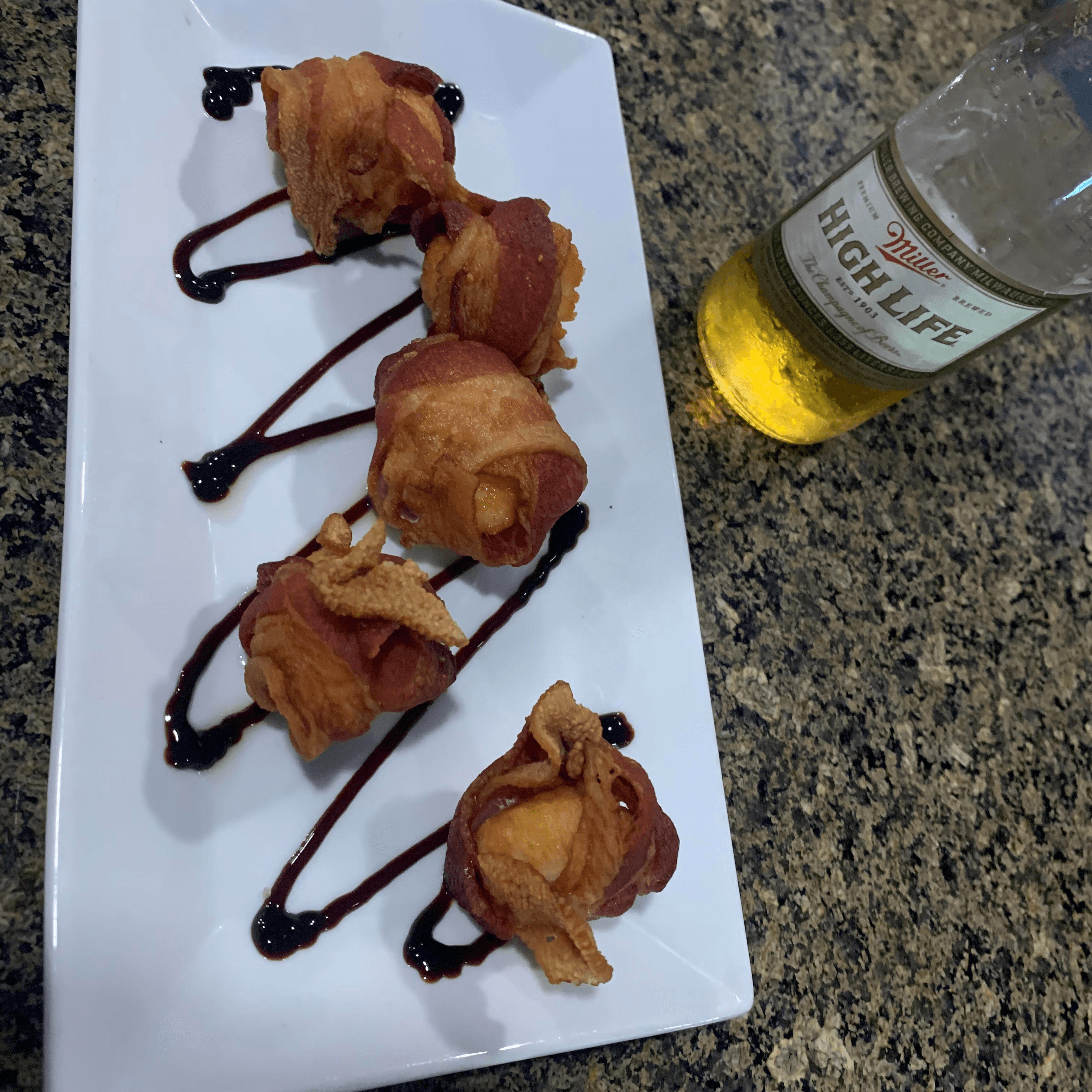 Bacon Wrapped Scallops.