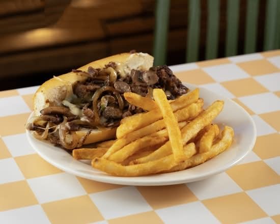 Mushroom Cheesesteak + Fries.
