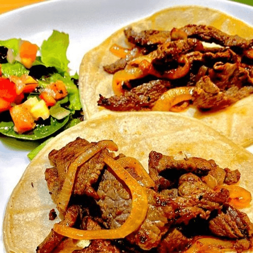 Grilled Steak & Onion Tacos