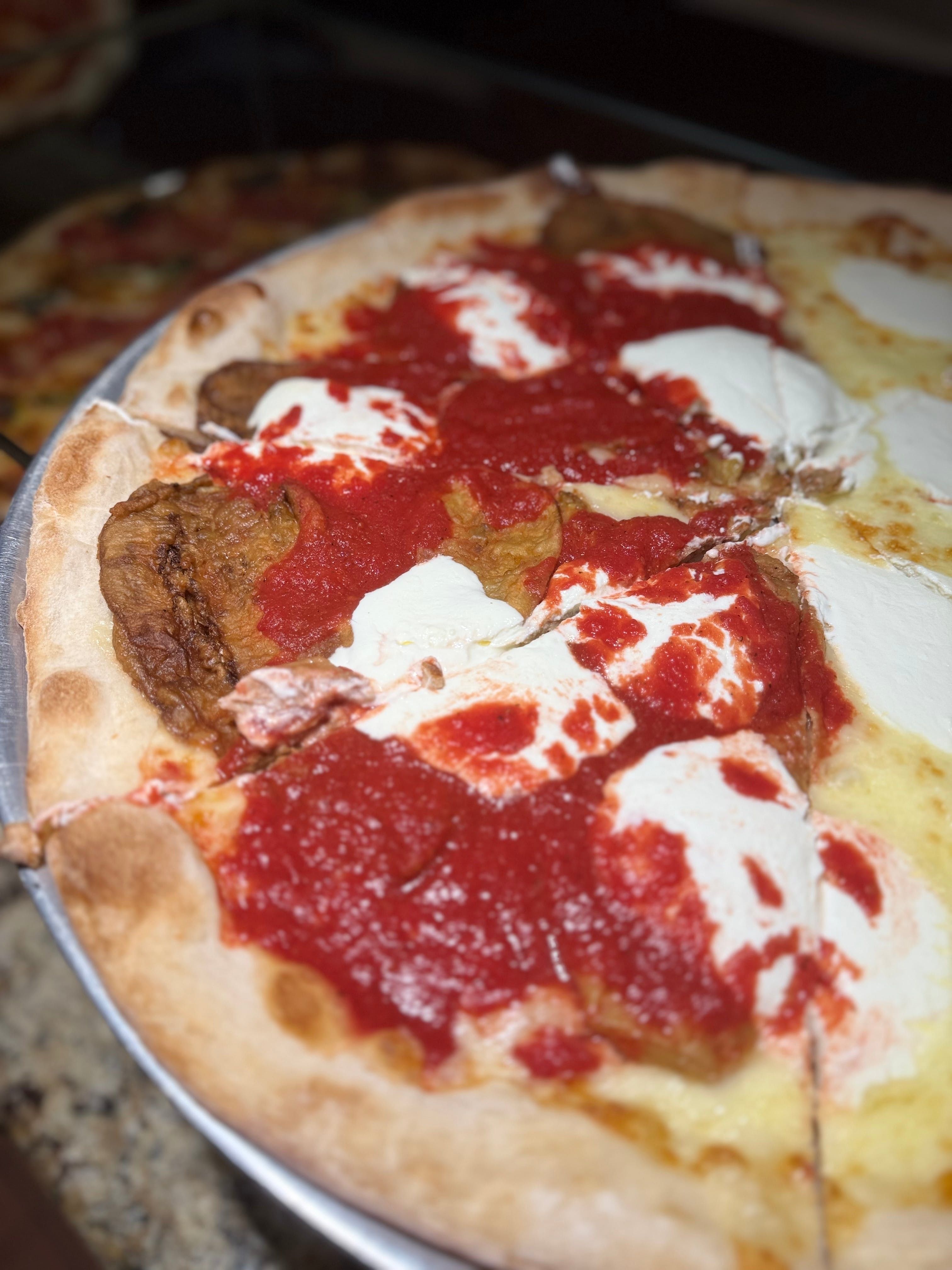 Eggplant Rollatini Pizza.