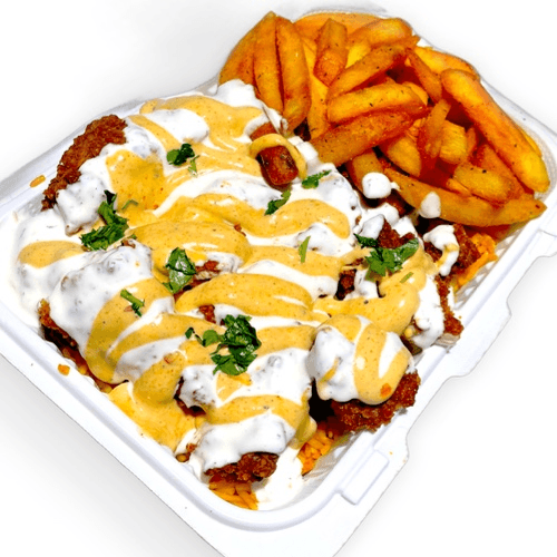 Texas Spicy Chicken over Rice.