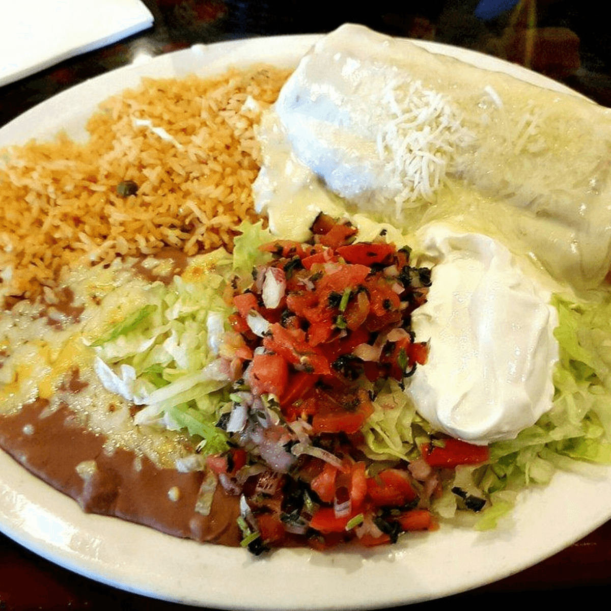 Fajita Shrimp Chimichanga.