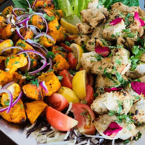 Tandoor chicken tikka salad.