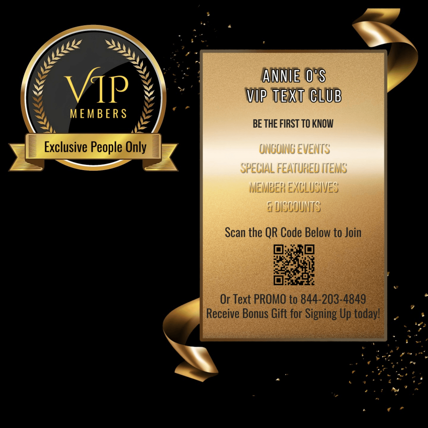 Join Our VIP Text Club