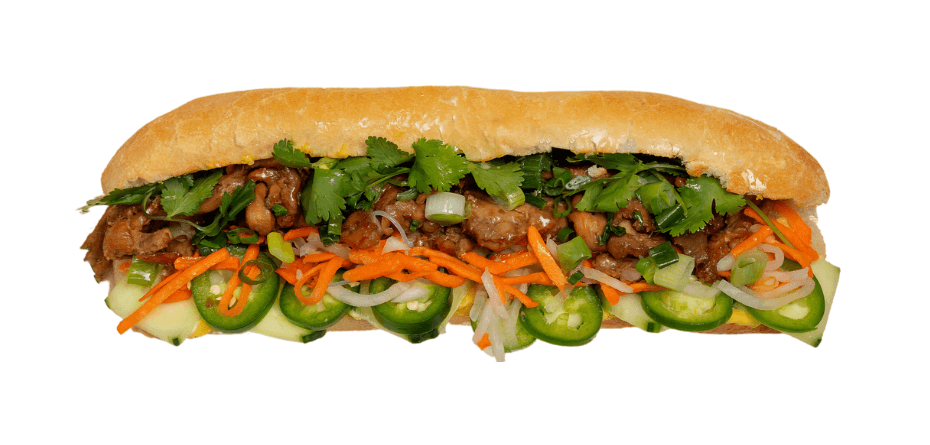 Flame Grilled Chicken Bánh Mì Sandwich.