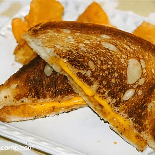 Grilled cheese/tomato sandwich.