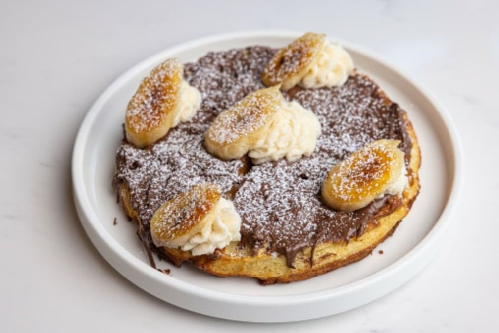 Banana & Nutella Belgian Waffle.
