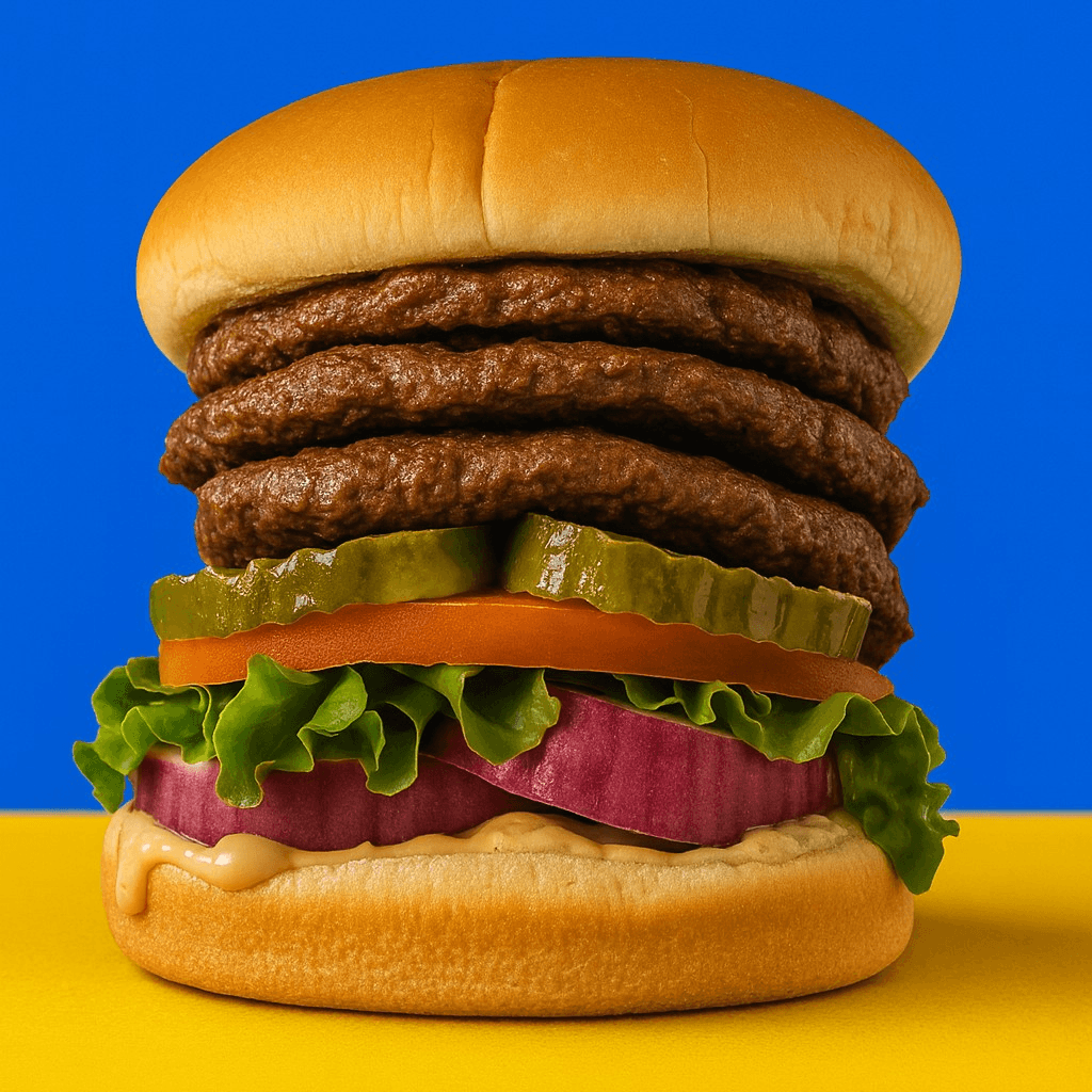 Junior Triple Burger Ala Cart.