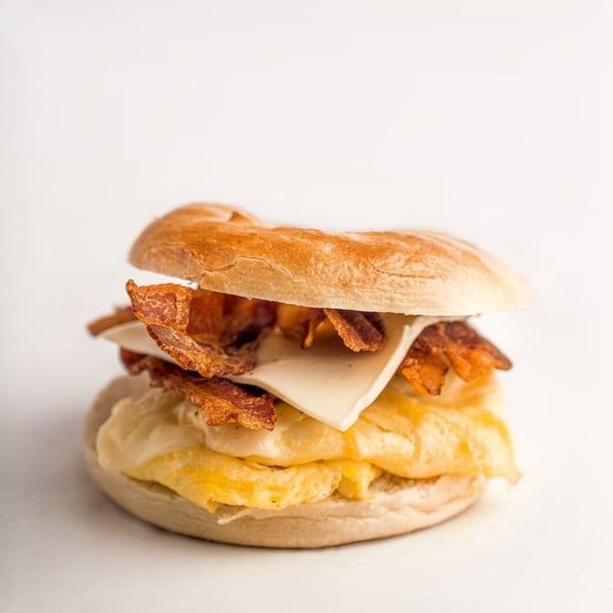 Bacon, Egg, and Cheese Bagel/English Muffins.