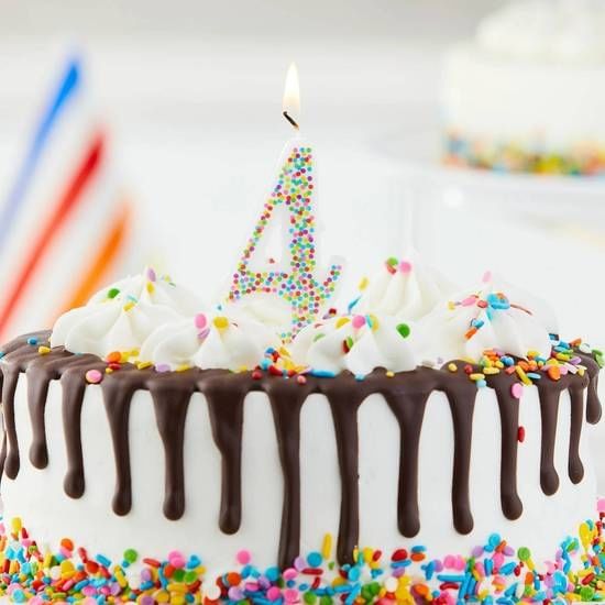 NUMBER 4 BIRTHDAY CANDEL.