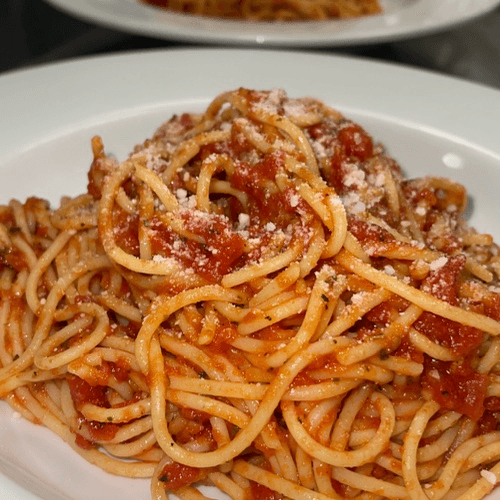 Spaghetti with Sausage.