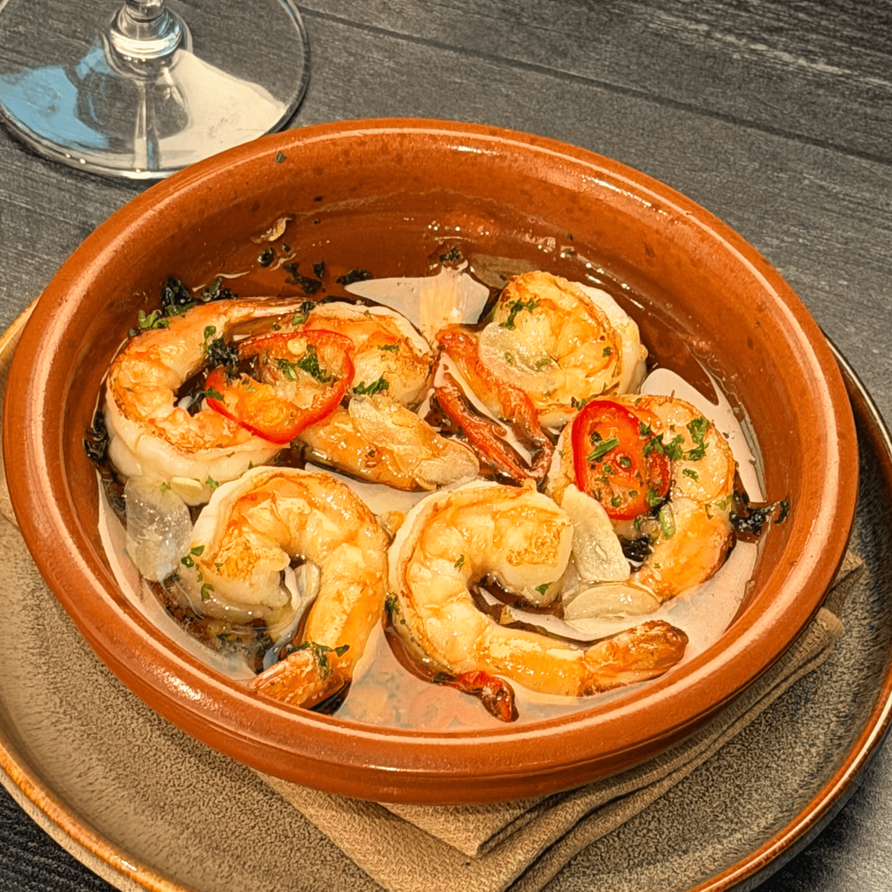 GAMBAS AL AJILLO CON JEREZ.