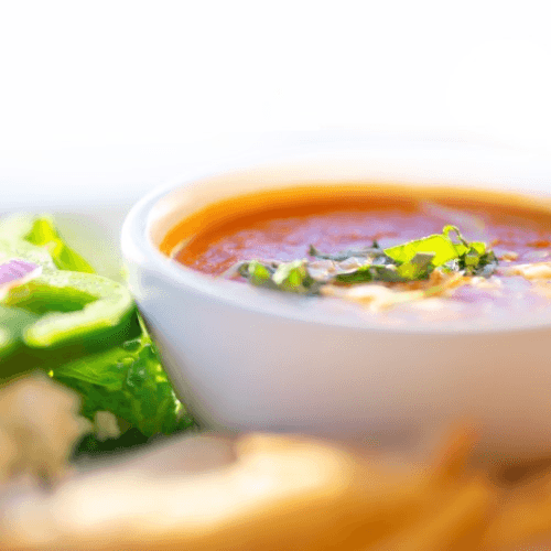 Bowl of Soup with Salad
