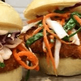 October Lunch Special: Chicken Schnitzel Sliders & German Potato Salad.