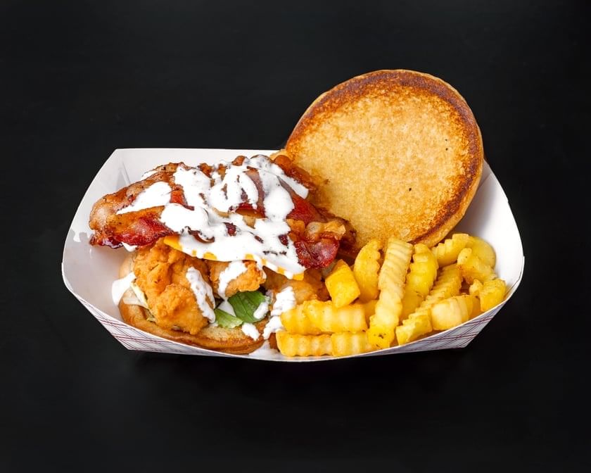 Bacon Ranch Sandwich & Fries.