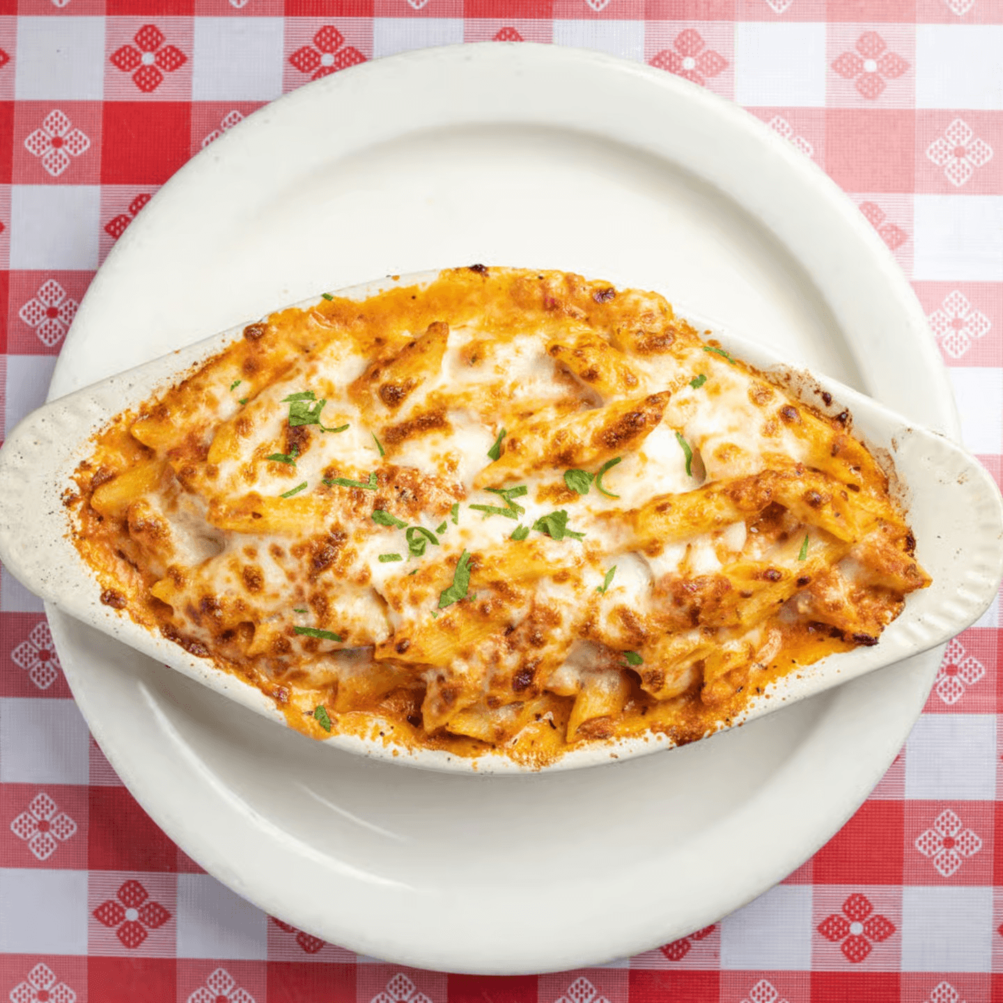 Baked Ziti Half Tray - $75
