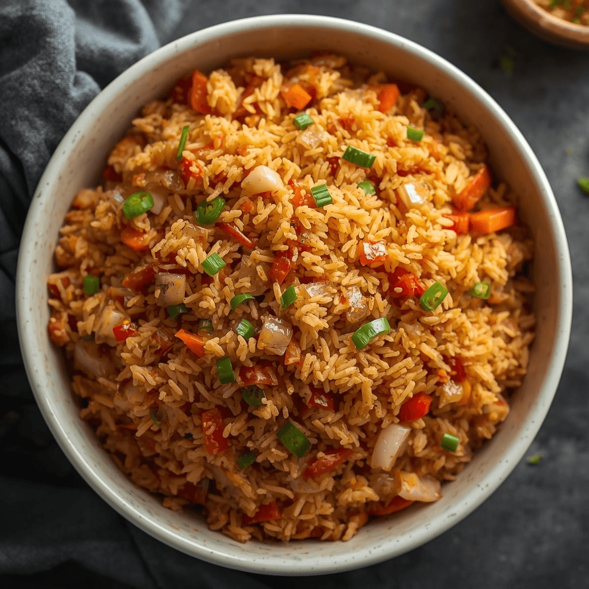 Egg Schezwan Fried Rice.