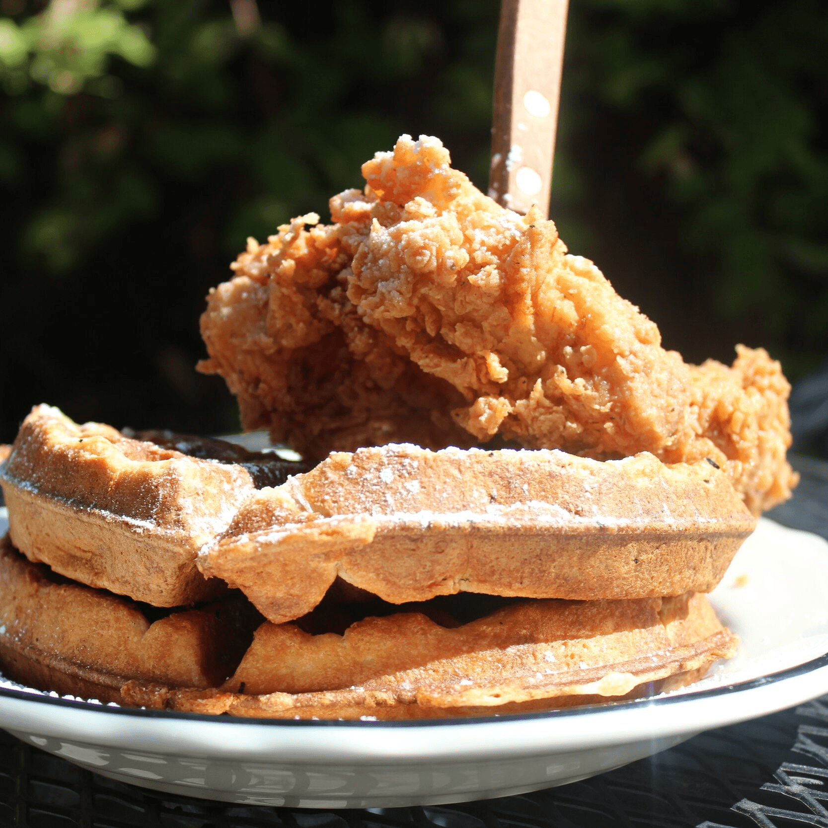 Fried Chicken And Waffles.