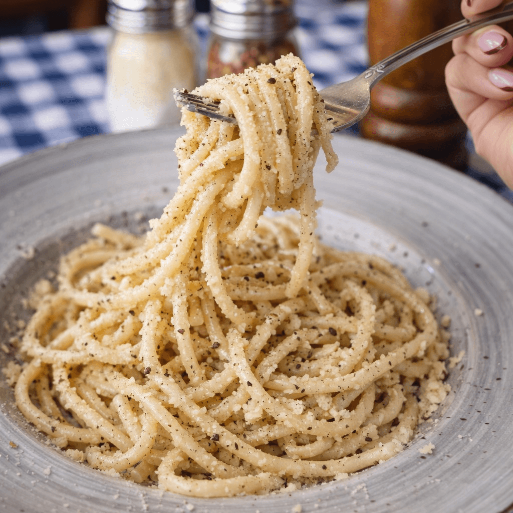Bucatini Cacio e Pepe.