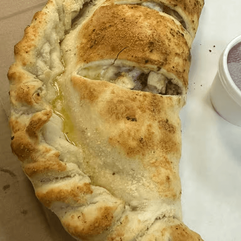 Chicken Alfredo Calzone.