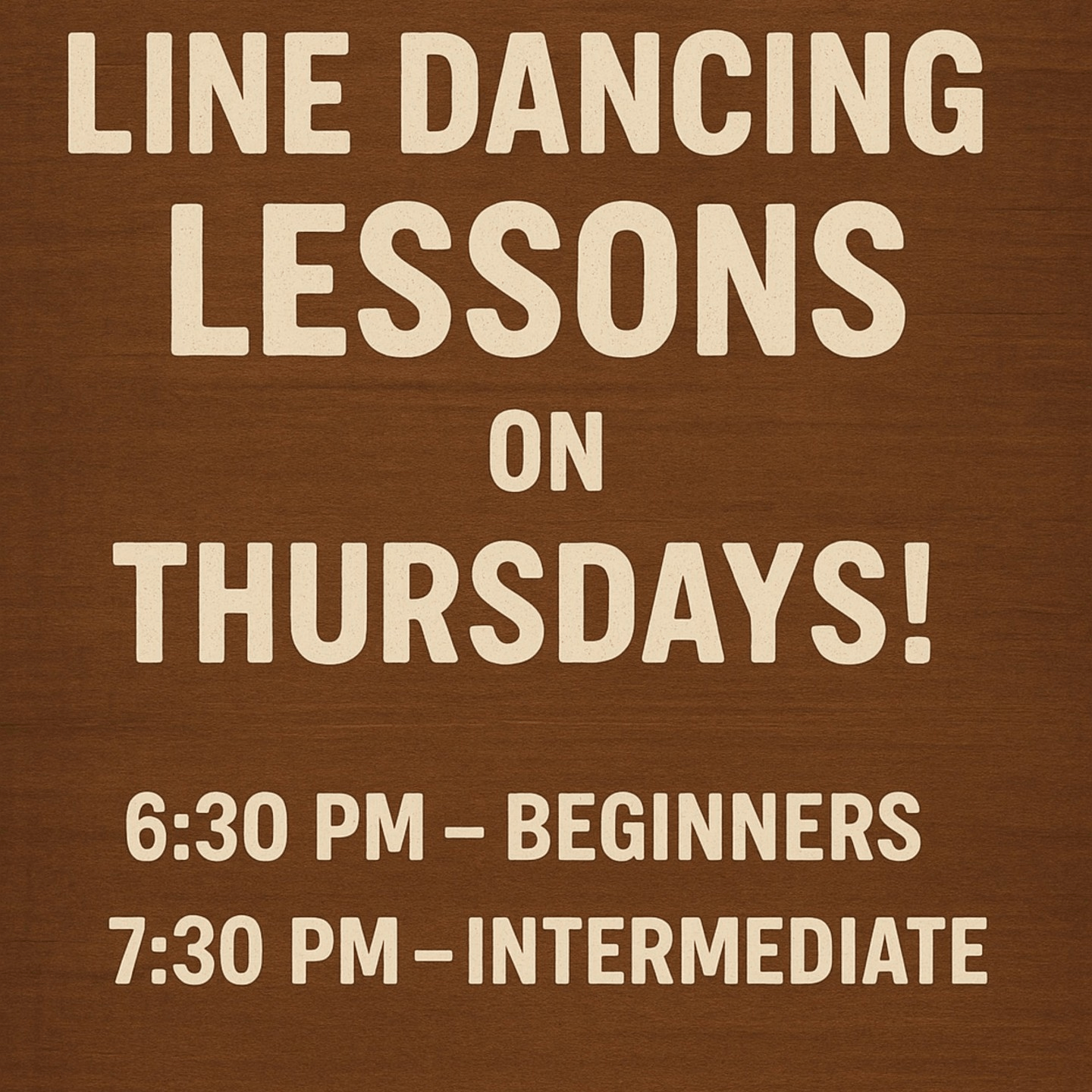 🕺 Thursday Line Dancing Lessons