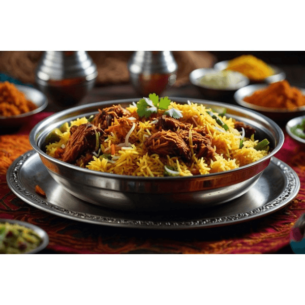Lamb biryani.