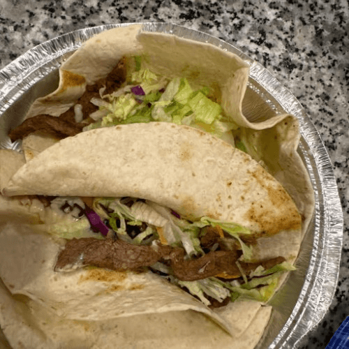 120. Chicken Soft Taco Lunch.