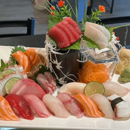 Nigiri sashimi combo.