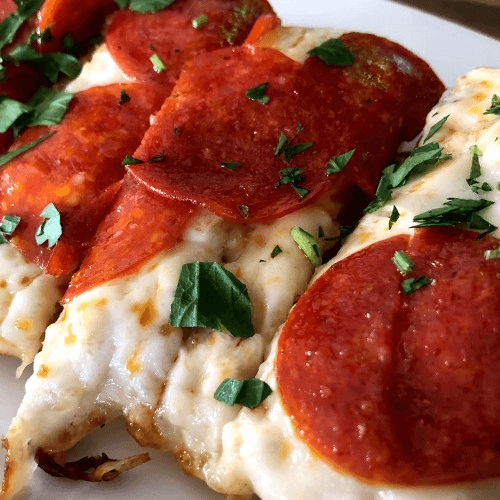 Garlic Bread with Pepperoni & Cheese.