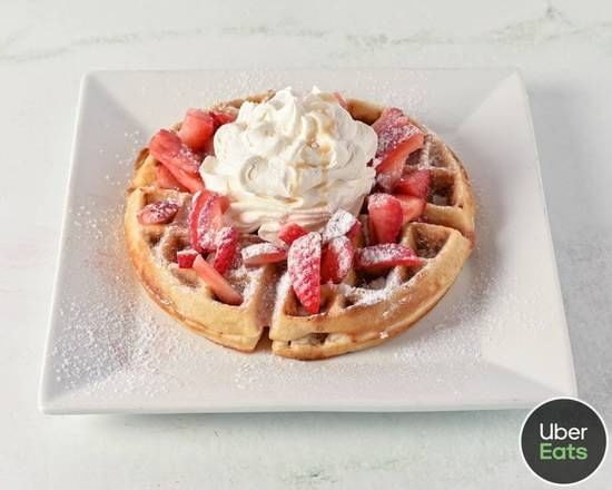 STRAWBERRY AND CREAM WAFFLE.