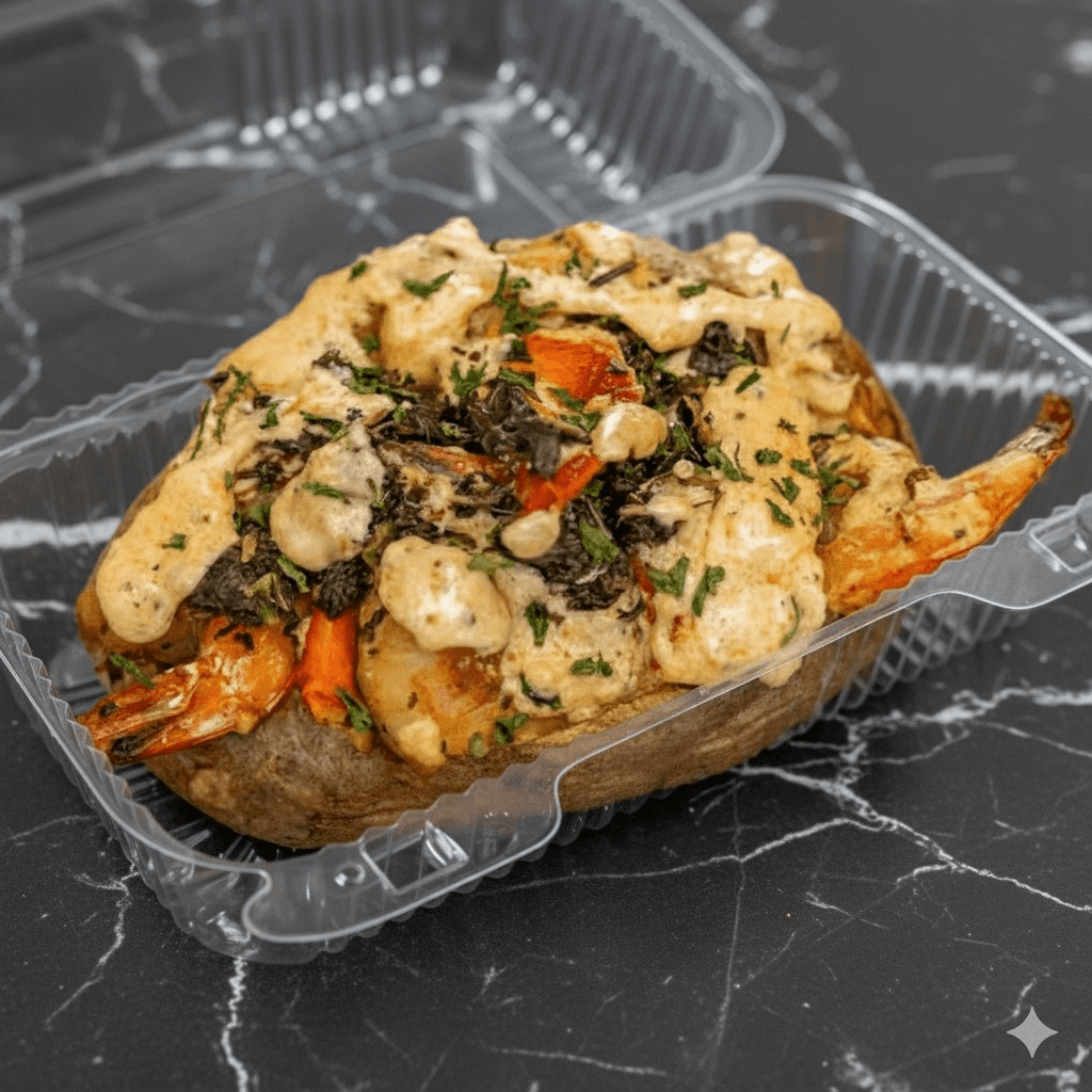 Seafood Sensation - Lobster Claws and Jumbo Shrimp.