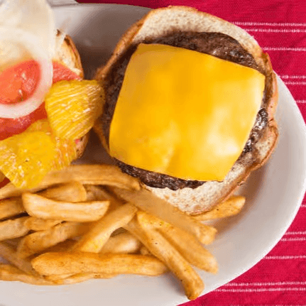 Chicago cubs burger.